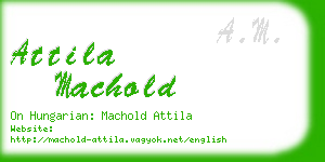 attila machold business card